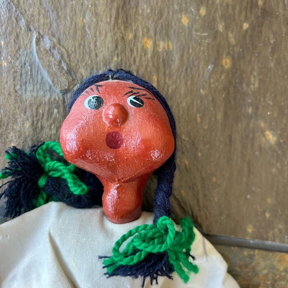 Mid-century, Handcrafted Mexican Folk Art Paper Mache Doll